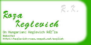 roza keglevich business card